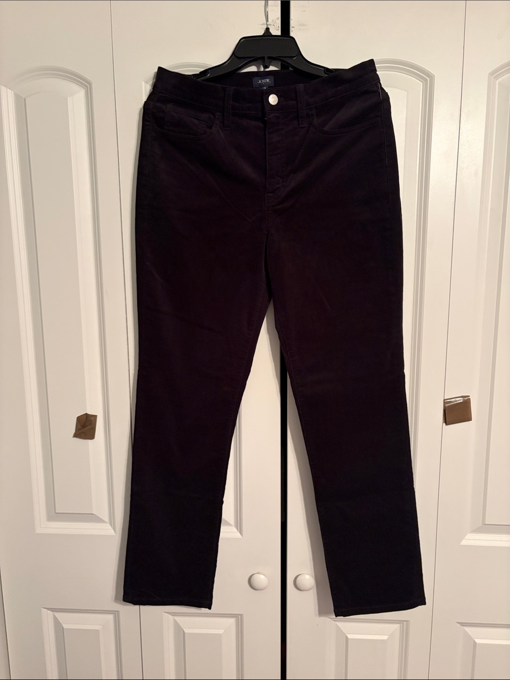 J. Crew Straight-Leg Corduroy Jeans in Deep Black